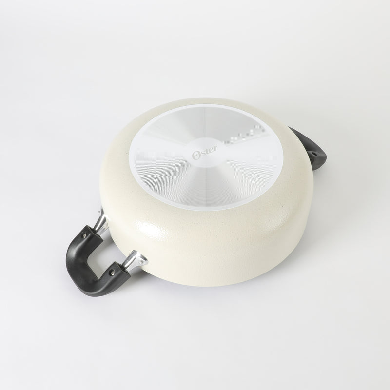 Oster Clairborne 6.9qt Aluminum Caldero w/ Glass Lid - White - Color Sleeve
