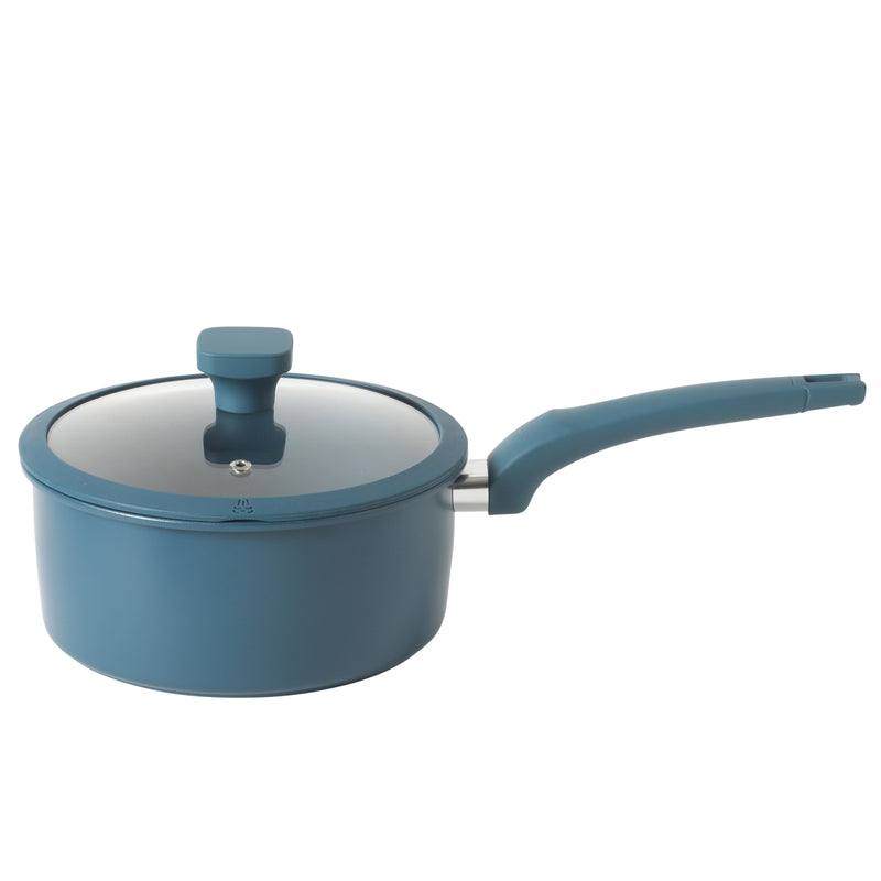 Gibson Home Helensburgh 7pc Carbon Steel Cookware Set w/ Silicone Rim Glass Lid - Soft Touch Bakelite Handle - Gift Box