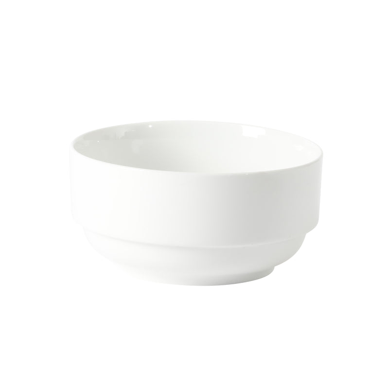 Gibson Home Snowscape 12pc Stackable Dinnerware Set - White - Fine Ceramic - Gift Box