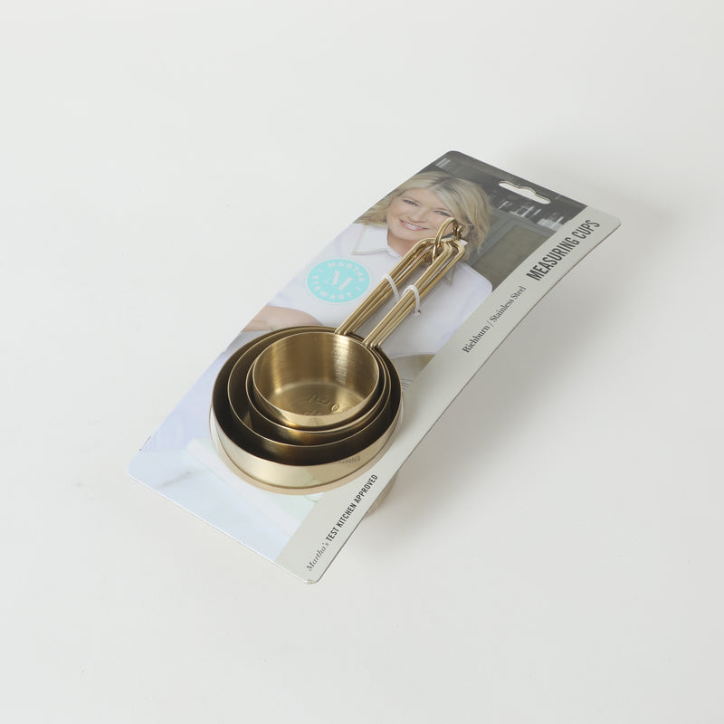 Martha Stewart Richburn Gold 4pc Stainless Steel Measuring Cups - Tie Card