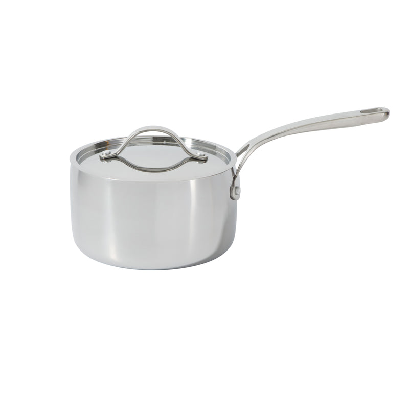 Bloomhouse 8pc Triply Stainless Steel Cookware Set - Grey Ceramic Interior- Gift Box w/ Remailer
