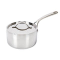 Bloomhouse 3qt Triply Stainless Steel Saucepan w/ Stainless Steel Lid - White Ceramic Interior - Gift Box w/ Remailer