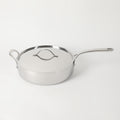 Bloomhouse 6qt Triply Stainless Steel Sauté w/ lid & Helper Handle - White Ceramic Interior - Gift Box w/ Remailer