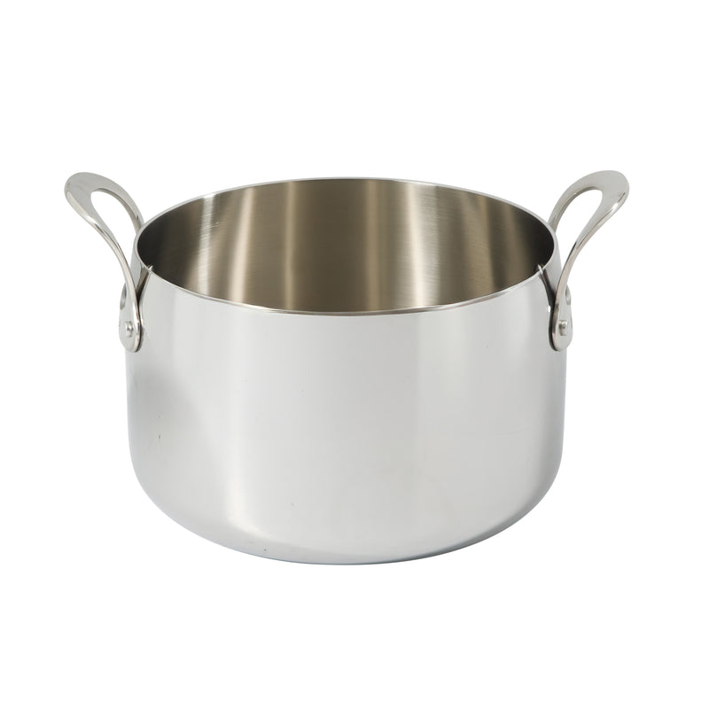 Bloomhouse 8qt Triply Stainless Steel Stock Pot W/ Stainless Steel Lid - White Ceramic Int - GBX w/ Remailer