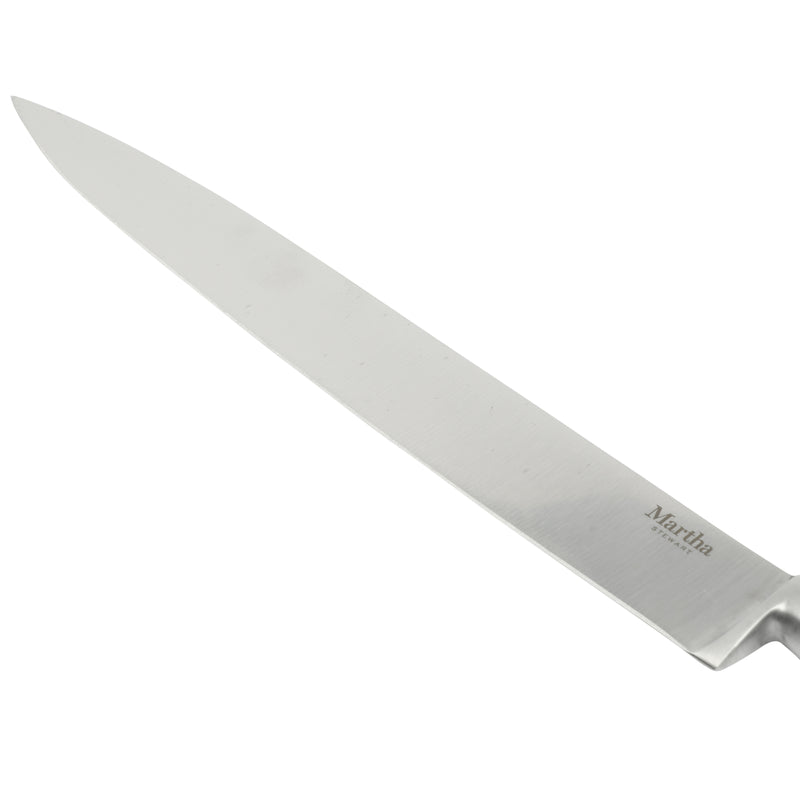 Martha Stewart Carverton 10" Stainless Steel Slicer - Black - Traditional Shape - ABS Forged Handle - Gift Box w/ Remailer