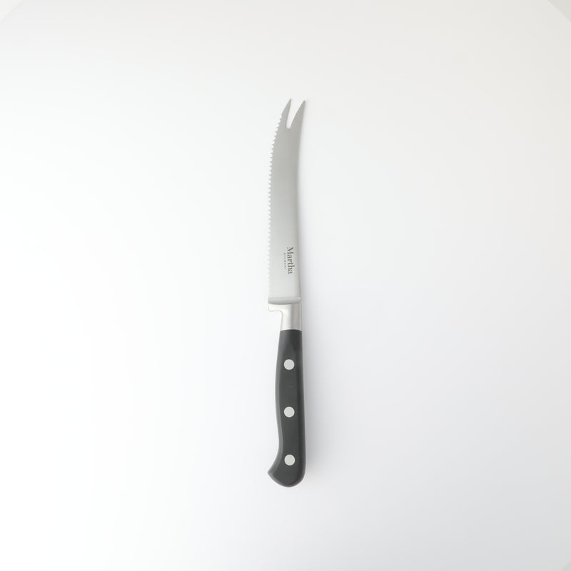 Martha Stewart Carverton 2pc Stainless Steel Tomato Knife & Bird Beak Knife - Black - Traditional Shape - ABS Forged Handle - Gift Box w/ Remailer