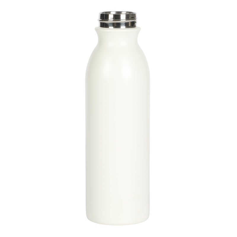 Gibson Home Marina 20oz Stainless Steel Thermal Bottle w/ Lid - Double Wall - Matte - Cream - Color Sleeve