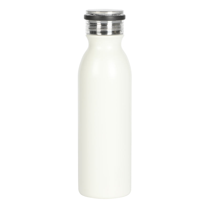 Gibson Home Marina 20oz Stainless Steel Thermal Bottle w/ Lid - Double Wall - Matte - Cream - Color Sleeve