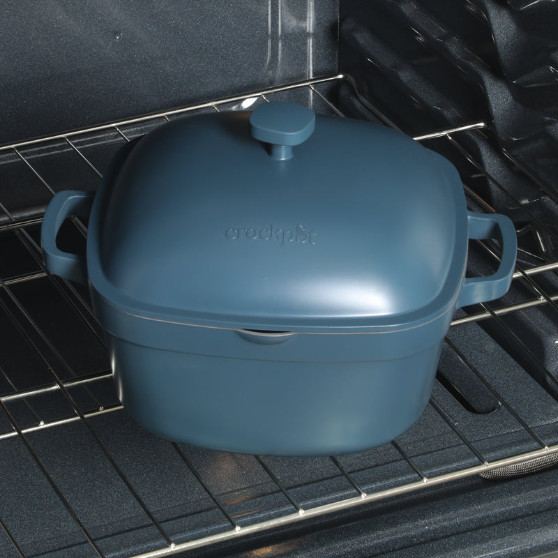 Crock-Pot Northvale 5.2qt Cast Aluminum Dutch Oven w/ Lid - Square - Nonstick Ceramic Interior - Induction - Gift Box w/ Remailer