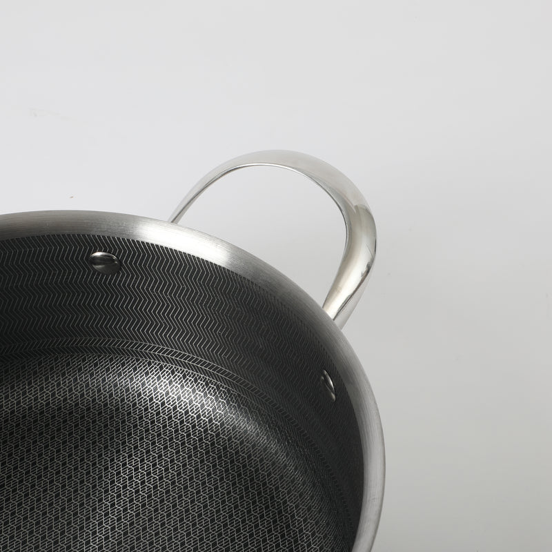 Oster Modessa 4.5qt Tri-Ply Stainless Steel Dutch Oven w/ Glass Lid - Etching Nonstick Interior - Long Handle - Color Sleeve
