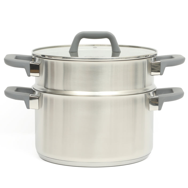 Oster Beauford 9 pc Stainless Steel Cookware Set - Soft Touch Handle - Gift Box