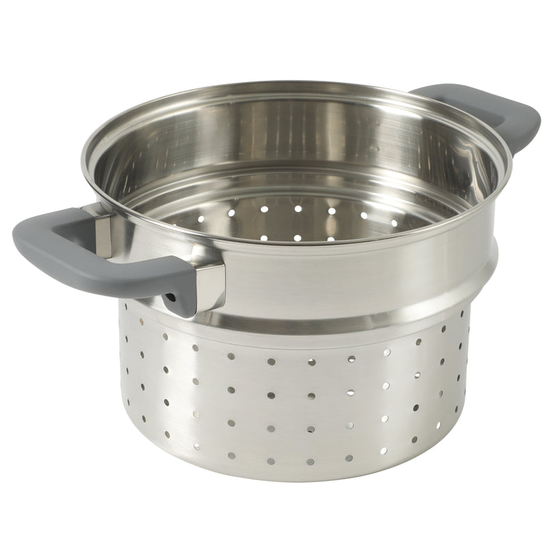 Oster Beauford 5qt Stainless Steel Stock Pot w/ Steamer & Deep Pasta Insert - Soft Touch Handle - Gift Box