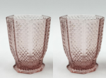 Martha Stewart Everyday Diamond Drop 2pc 10.5oz Glass DOF - Gift Box w/ Open Window