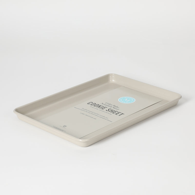 Martha Stewart Gallen 13" x 9" Carbon Steel Cookie Sheet - Cool Grey - Nonstick Interior - Color Label
