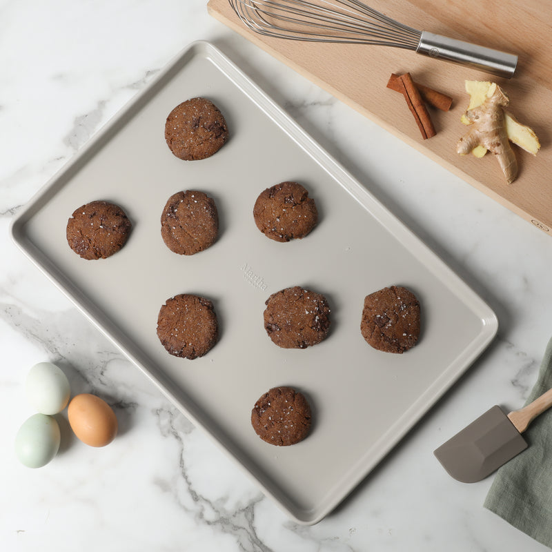 Martha Stewart Gallen 17" x 11" Carbon Steel Cookie Sheet - Cool Grey - Nonstick Interior - Color Label