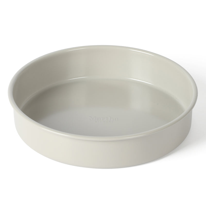 Martha Stewart Gallen 8" Carbon Steel Bake Pan - Cool Grey - Round - Nonstick Interior - Color Label