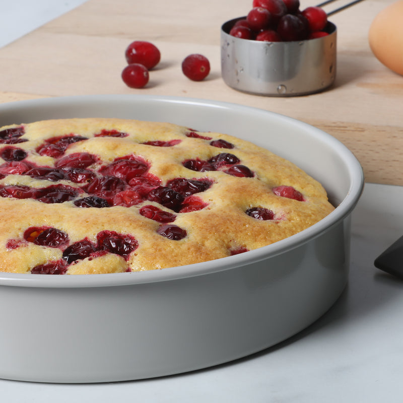 Martha Stewart Gallen 8" Carbon Steel Bake Pan - Cool Grey - Round - Nonstick Interior - Color Label