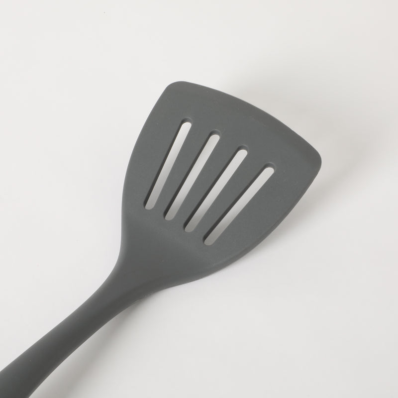 Oster Ridgecrest 2pc 14" Slotted Turner & Slotted Spoon - Grey - Silicone / Nylon - Tie Card