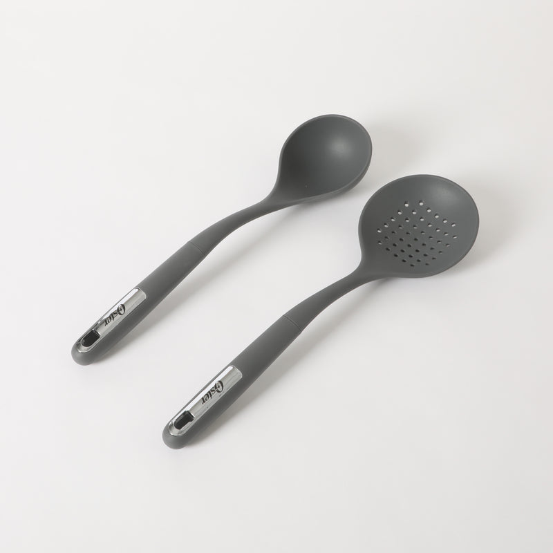 Oster Ridgecrest 2pc 14" Skimmer & Ladle - Silicone / Nylon - Tie Card