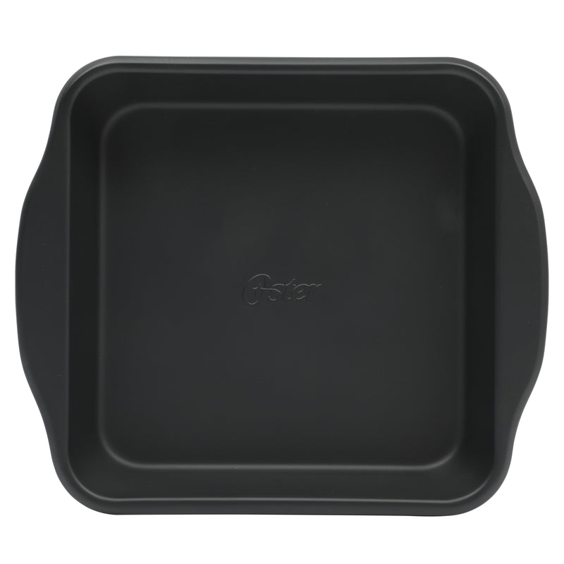 Oster Teston 8" Carbon Steel Cake Pan - Matte Black - Square - Color Label