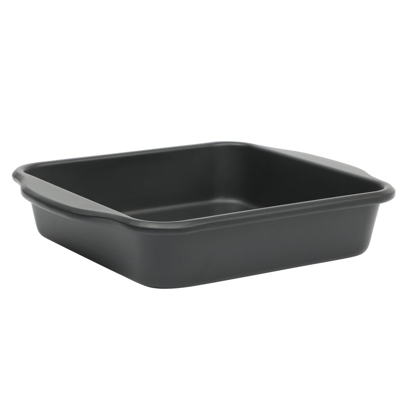 Oster Teston 8" Carbon Steel Cake Pan - Matte Black - Square - Color Label
