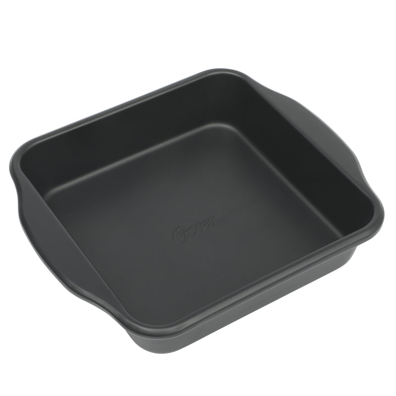 Oster Teston 8" Carbon Steel Cake Pan - Matte Black - Square - Color Label