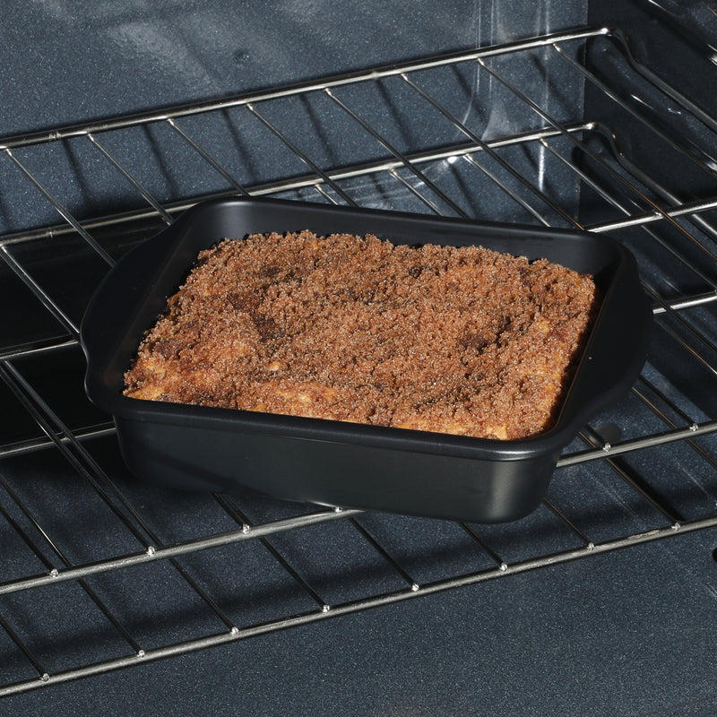 Oster Teston 8" Carbon Steel Cake Pan - Matte Black - Square - Color Label
