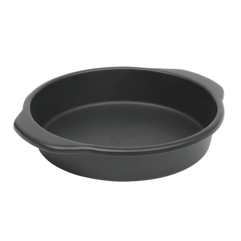 Oster Teston 9" Carbon Steel Cake Pan - Matte Black - Round - Color Label