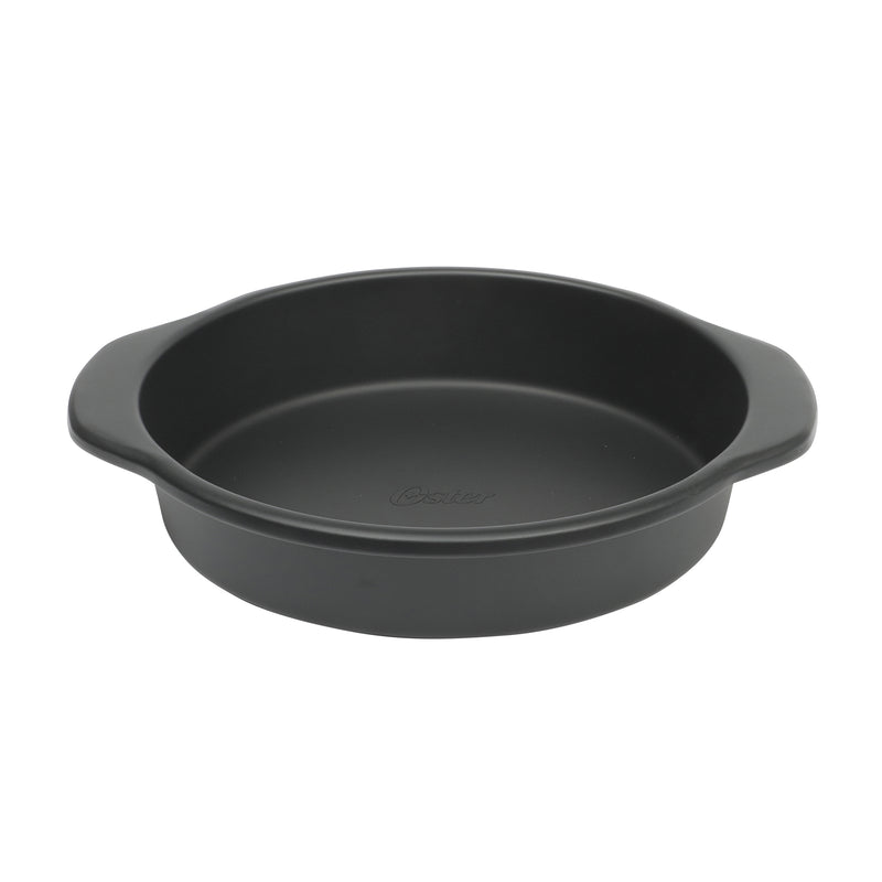 Oster Teston 9" Carbon Steel Cake Pan - Matte Black - Round - Color Label