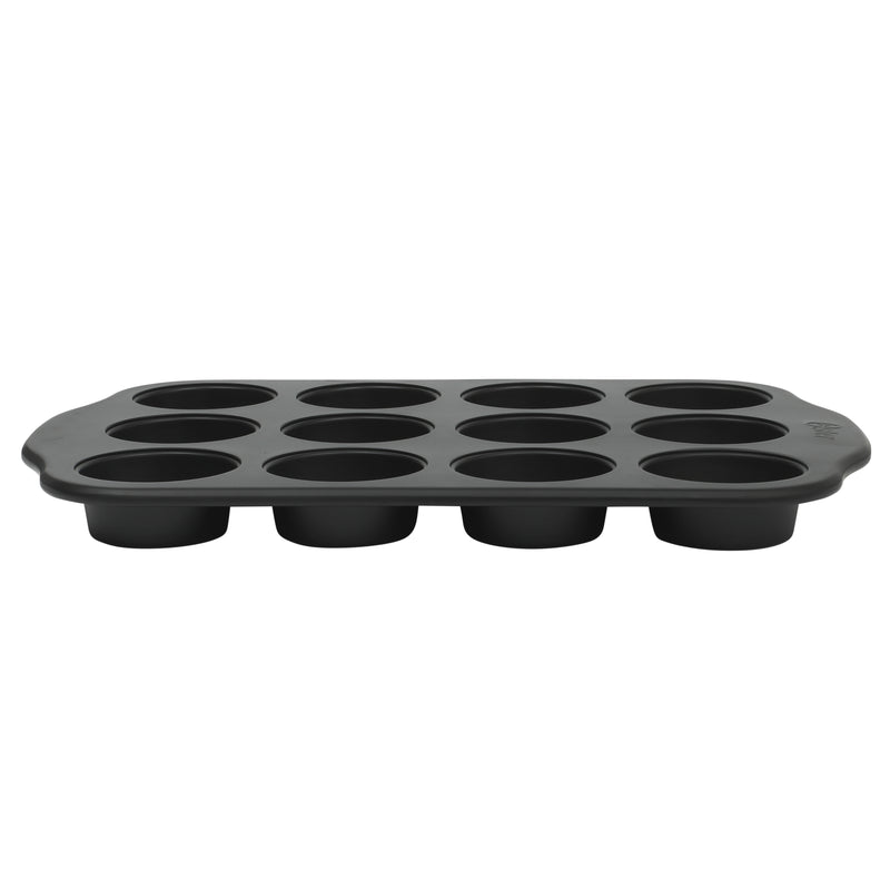 Oster Teston 12 Cup Carbon Steel Muffin Pan - Matte Black - Color Label