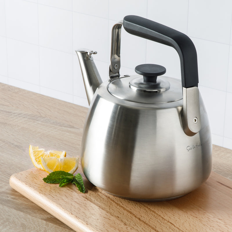 Sur la Table Kitchen Essentials Specialtea 1.9qt Stainless Steel Teakettle - Bakelite Handle & Knob - GBX