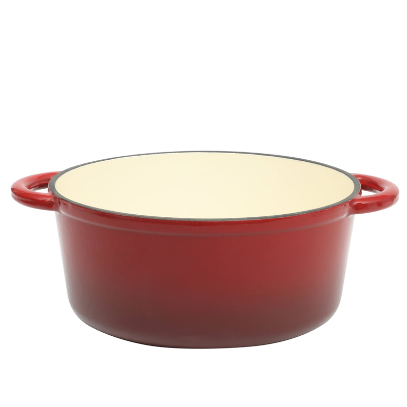 Gibson Home Addlestone 5qt Enamel Cast Iron Dutch Oven w/ Lid - Red - Round - Color Sleeve w/ Remailer