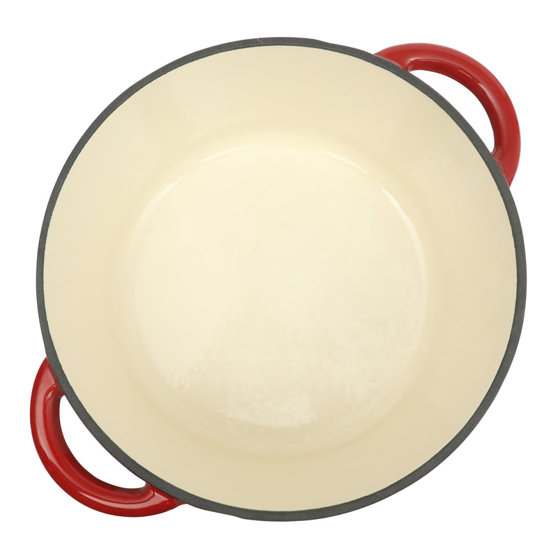 Gibson Home Addlestone 5qt Enamel Cast Iron Dutch Oven w/ Lid - Red - Round - Color Sleeve w/ Remailer