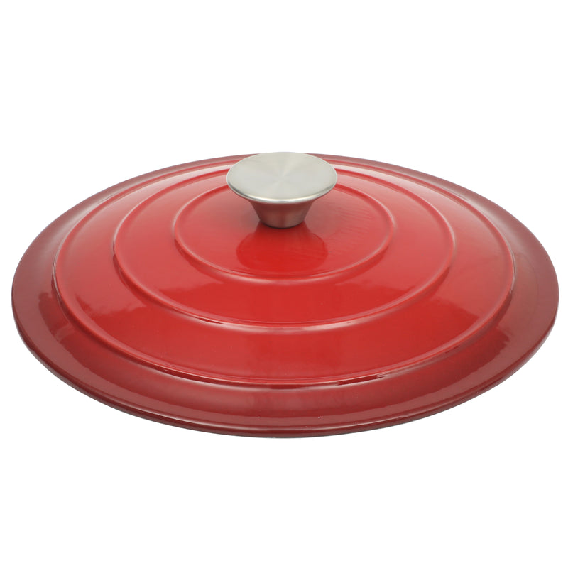 Gibson Home Addlestone 5qt Enamel Cast Iron Dutch Oven w/ Lid - Red - Round - Color Sleeve w/ Remailer