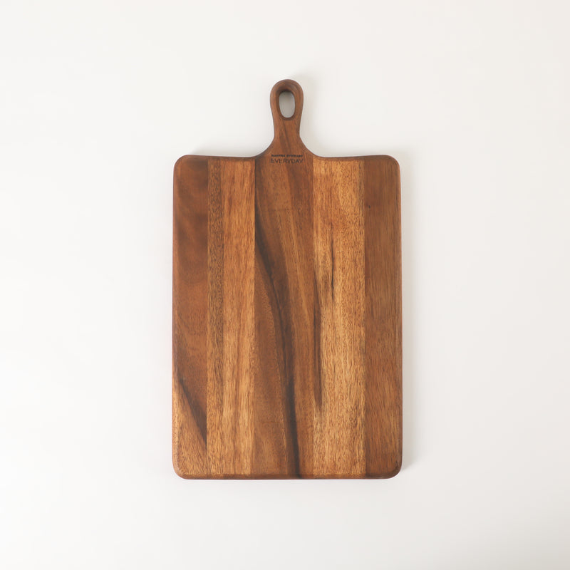 Martha Stewart Everyday Westhaven 18" x 10.3" x 0.8" Oiled Acacia Wood Cutting Board w/ Hole Hanger - Color Sleeve