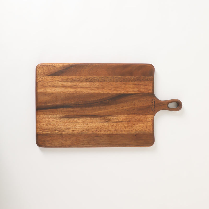 Martha Stewart Everyday Westhaven 18" x 10.3" x 0.8" Oiled Acacia Wood Cutting Board w/ Hole Hanger - Color Sleeve
