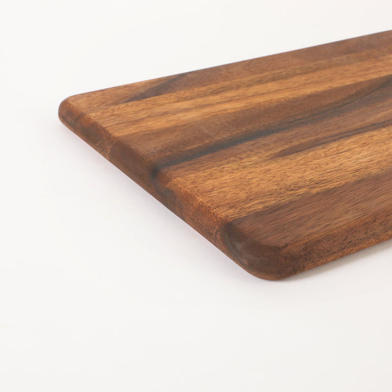 Martha Stewart Everyday Westhaven 18" x 10.3" x 0.8" Oiled Acacia Wood Cutting Board w/ Hole Hanger - Color Sleeve