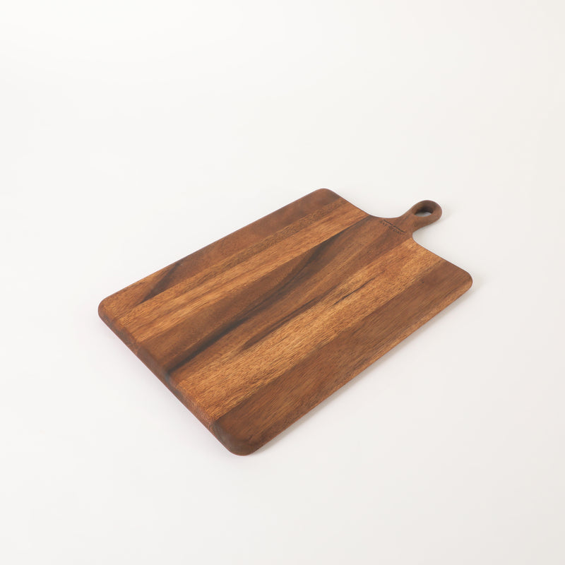 Martha Stewart Everyday Westhaven 18" x 10.3" x 0.8" Oiled Acacia Wood Cutting Board w/ Hole Hanger - Color Sleeve