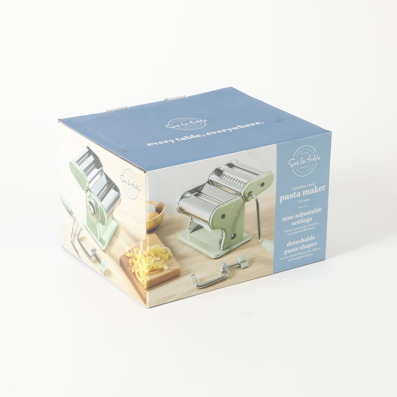 Sur la Table Kitchen Essentials Pasta La Vista Stainless Steel Pasta Maker - Juniper - Gift Box w/ Remailer