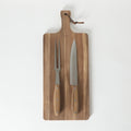 Gibson Elite Gracious Dining 3pc Carving Set w/ Acacia Wood Board - Acacia Handle - Clam Pack w/ Window Box