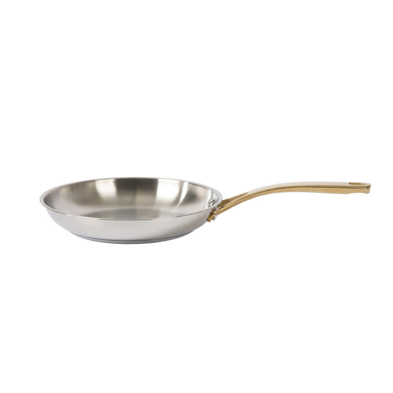 Martha Stewart Castelle 10pc Stainless Steel Cookware Set - Gold Stainless Steel Handles - Impact Bonded Base - Gift Box w/ Remailer