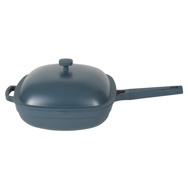 Crock-Pot Northvale 5.3qt Cast Aluminum Sauté Pan w/ Steamer & Lid - Square - Nonstick Ceramic Int - Induction - Soft Touch Handle - GBX