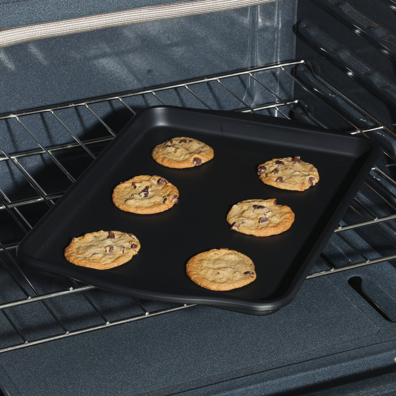 Oster Teston 15" X 10" Carbon Steel Cookie Sheet - Matte Black - Color Label
