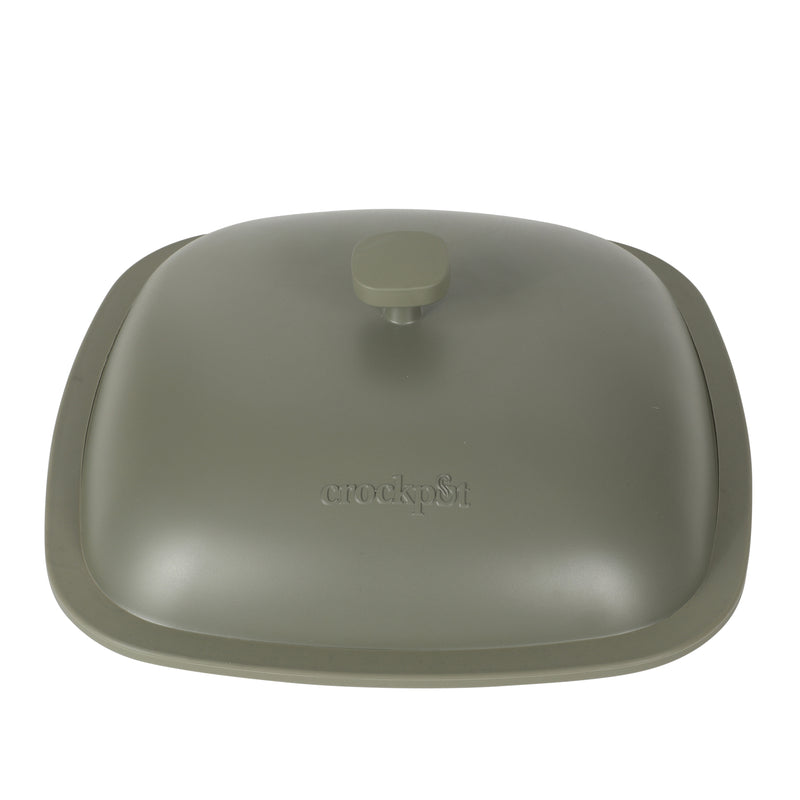 Crock-Pot Northvale 5.3qt Cast Aluminum Sauté Pan w/ Steamer & Lid - Square - Nonstick Ceramic Int - Induction - Soft Touch Handle - GBX
