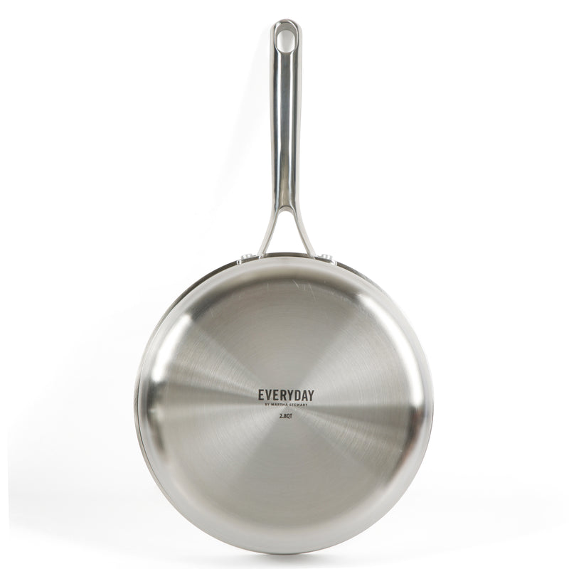 Martha Stewart Everyday Midvale 8pc Stainless Steel Cookware Set w/ Kitchen Tools - White Ceramic Interior - Gift Box w/ Remailer