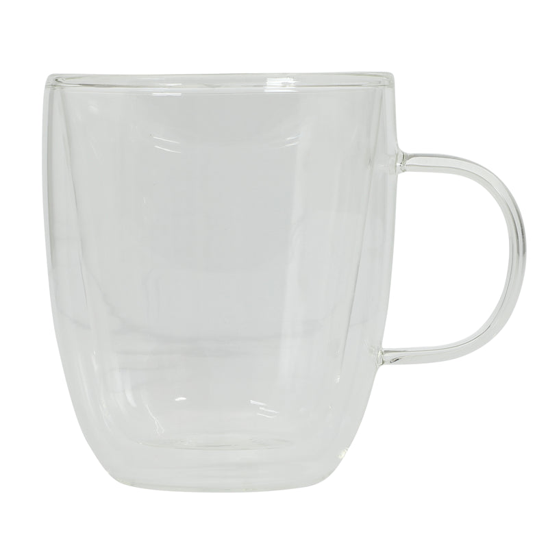 Mr. Coffee Retro Machiatto 2pc 16oz Double Wall Borosilcate Glass Mug Set - Factory Remailer