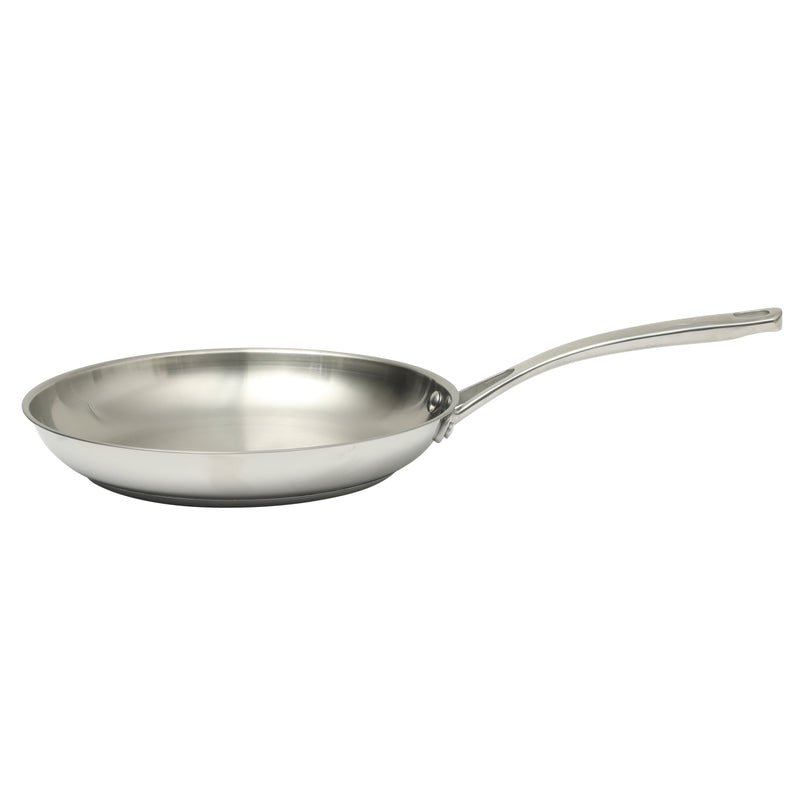 Martha Stewart Castelle10" Stainless Steel Frying Pan - Satin Interior & Polished Exterior - Stainless Steel Handle - Color Sleeve