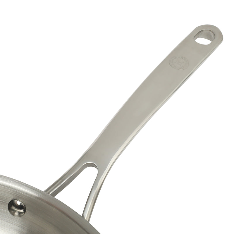 Martha Stewart Castelle 12" Stainless Steel Frying Pan - Satin Interior & Polished Exterior - Stainless Steel Handle - Color Sleeve