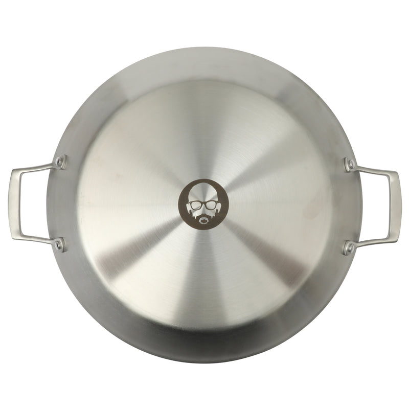Babish 13" Stainless Steel Triply Paella Pan - Color Sleeve w/ Remailer