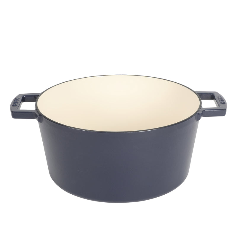 Babish - 6 Qt Dutch Oven W/ Lid - Blue - Matte Finish - Ss Knob - Cast Iron - Color Sleeve W/ Rm